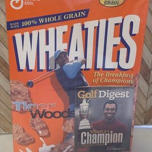 Tiger Woods Factory Sealed Wheaties Champion Edition Golf Digest Promo 2002 Era